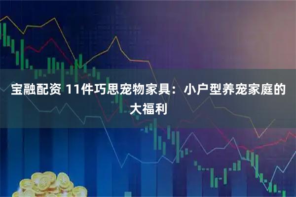 寶融配資 11件巧思寵物家具：小戶型養寵家庭的大福利